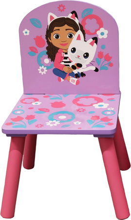 KOCI DOMEK GABI STÓŁ STOLIK DLA DZIECI DREWNIANY 2 KRZESEŁKA MEBLE