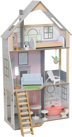 KIDKRAFT DUŻY DREWNIANY DOMEK DLA LALEK MEBELKI