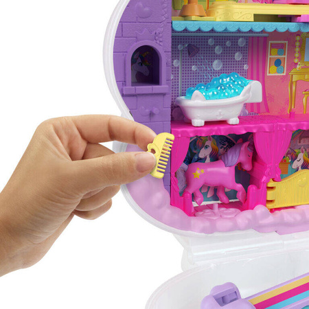 POLLY POCKET ZESTAW JEDNOROŻEC UNICORN SALON PIĘKNOŚCI MATTEL HKV51