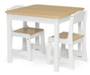 STOLIK DREWNIANY BIAŁY STÓŁ 2 KRZESŁA DLA DZIECI MEBLE DZIECIĘCE