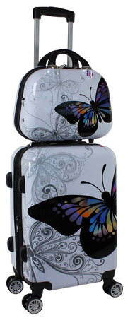 MOTYLE MAŁA WALIZKA KABINOWA BAGAŻ PODRÓŻ KUFEREK KOSMETYCZKA