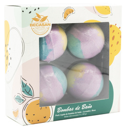 BCS DUŻE KULE DO KĄPIELI  PACHNĄCE ZESTAW 4 X 100 G