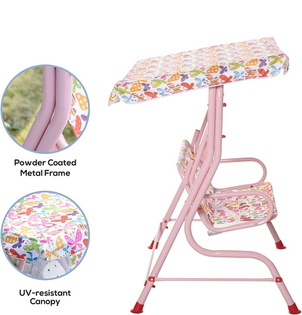 MOTYLKI DWUOSOBOWA HUŚTAWKA OGRODOWA DLA DZIECI