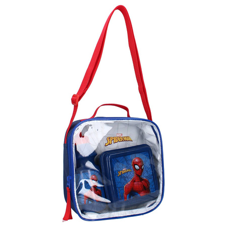 SPIDERMAN TORBA NA LUNCH ZESTAW BIDON ŚNIADANIÓWKA LUNCH BOX 3W1