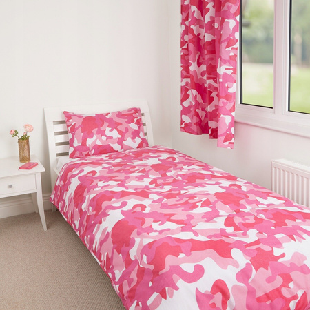 MORO PANTERKA Różowe Dwie Zasłonki Zasłony