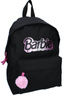BARBIE CZARNY PLECAK SZKOLNY WYCIECZKOWY DLA DZIECI BRELOK POMPON