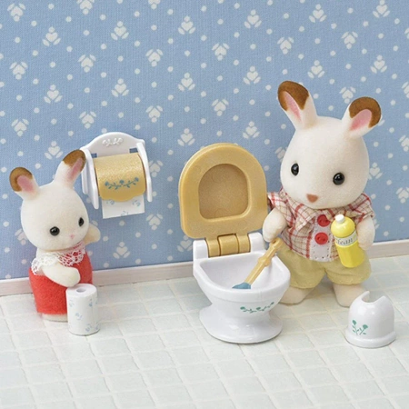 SYLVANIAN FAMILIES ŁAZIENKA W STYLU WIEJSKIM WANNA TOALETA ZESTAW