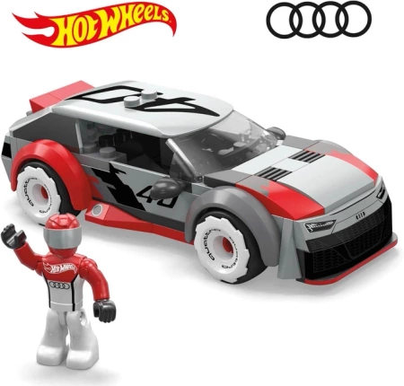 Klocki konstrukcyjne Mega Bloks Hot Wheels Audi RS6 77 elementów HKF94