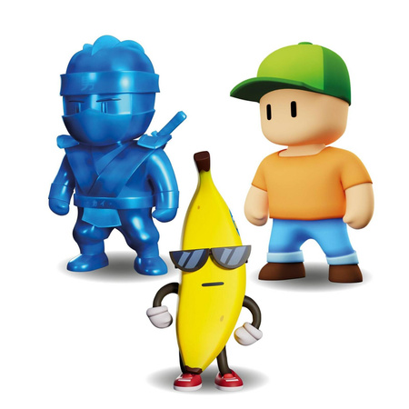 STUMBLE GUYS 3-pak Mr Stumble Dynamitron Banana Guy Rozciągliwe Figurki