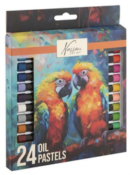 KREDKI PASTELE OLEJNE KREDKI PASTELOWE 24 KOLORÓW DUŻY ZESTAW DLA ARTYSTÓW