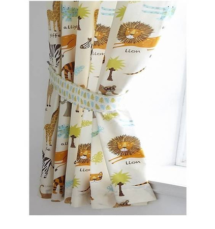 SAFARI ZOO LEW ZWIERZĄTKA 2 ZASŁONY ZASŁONKI