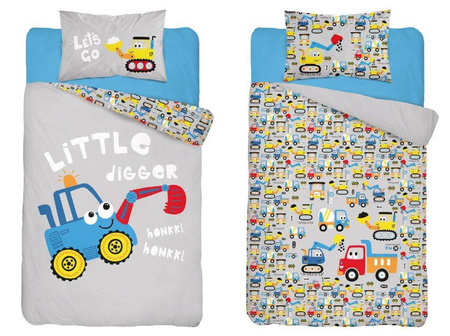 KOPARKI KOPARKA POŚCIEL 135X100 DZIECI DWUSTRONNA