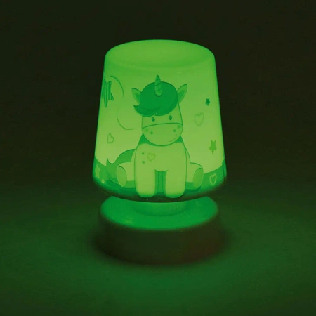 JEDNOROŻEC MAŁA LAMPKA NOCNA ŚWIECI 7 KOLORACH