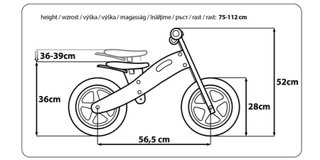 KRAINA LODU DISNEY ROWER ROWEREK BIEGOWY DREWNIANY