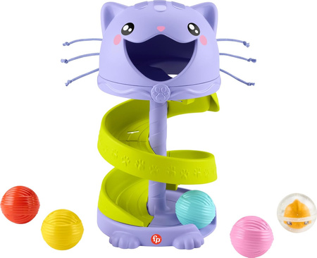 FISHER PRICE PETS KOCIA WIEŻA Z PIŁECZKAMI CENTRUM ZABAW SENSORYCZNE 9m+
