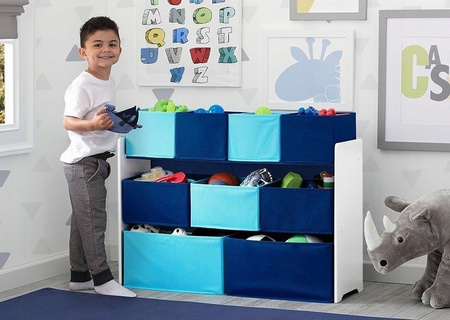 NIEBIESKI DUŻY REGAŁ ORGANIZER POJEMNIK Dla DZIECI