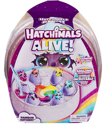 HATCHIMALS ALIVE! RAINBOW HATCHERY ZESTAW 6 FIGUREK W JAJKACH + AKCESORIA