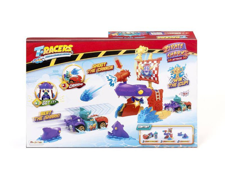 T-RACERS ZESTAW PIRATE SHARK ATTACK WYRZUTNIA AUTO