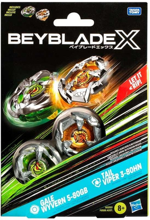 BEYBLADE X Zestaw Beyblade Dwupak Gale Wyvern 5-80GB vs Tail Viper