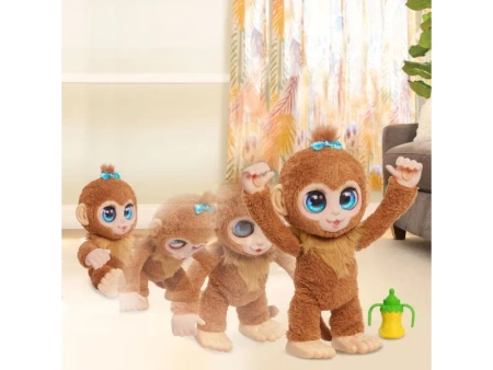 FURREAL INTERAKTYWNA MAŁPKA MAŁPA MÓWI CHODZI PIJE 100 REAKCJI MASKOTKA