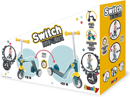 SMOBY ROWEREK 2w1 HULAJNOGA TRÓJKOŁOWA JEŹDZIK