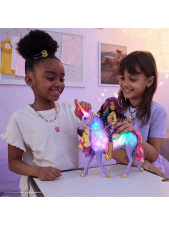 AKADEMIA JEDNOROŻCÓW Rainbow Light-Up Jednorożec Konik Wildstar Świeci