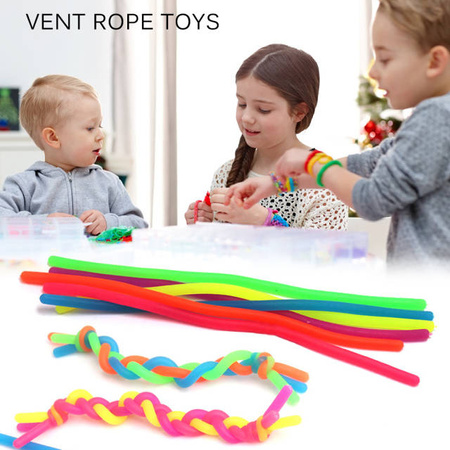 MAKARON SZNUREK GNIOTEK ANTYSTRESOWE FIDGET 6 SZT