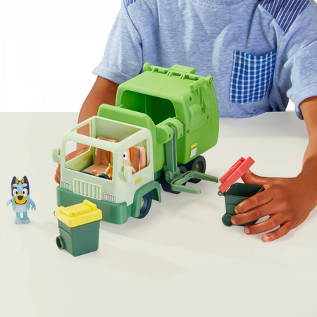 BLUEY ŚMIECIARKA ZESTAW ZE ŚMIECIARKĄ GARBAGE TRUCK BLUE BINGO FIGURKI