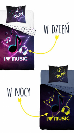 SŁUCHAWKI TIK TOK MUZYKA POŚCIEL160X200 BAWEŁNA