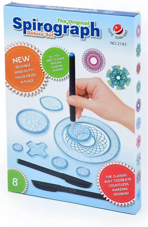 SPIROGRAF MEGA ZESTAW KREATYWNY PISAKI DO RYSOWANIA 3D SZABLONY