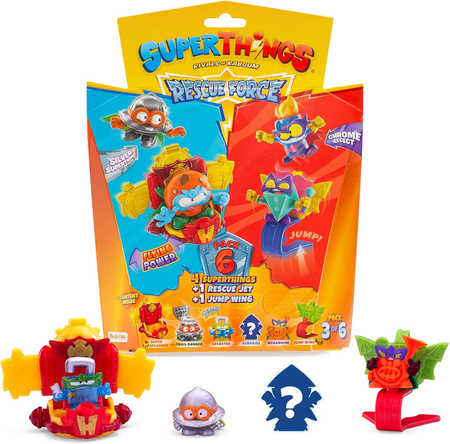 SUPER THINGS ZINGS 6PAK RESCUE FORCE FIGURKI JET