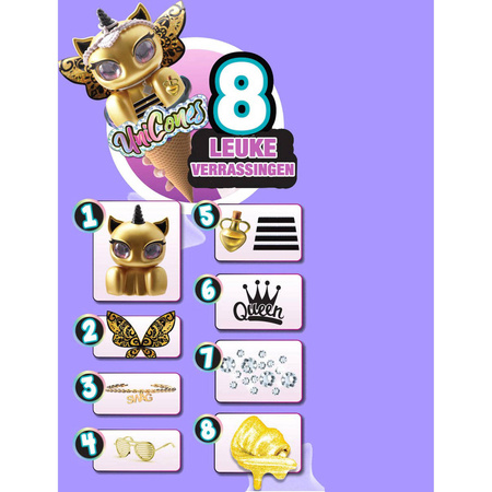 UniCones Rożek 8 Surprise Rożek z niespodziankami Jednorożec Figurka Slime