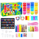 SLIME GOTOWE GLUTY WIELKI ZESTAW KREATYWNY AKCESORIA OZDOBY AKCESORIA