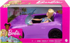 BARBIE AUTO KABRIOLET Fioletowy SAMOCHÓD DLA LALEK Zestaw z lalką + LALKA