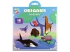 Zestaw do origami ZWIERZĘTA 18 wzorów + naklejki papier origami wyklejanka