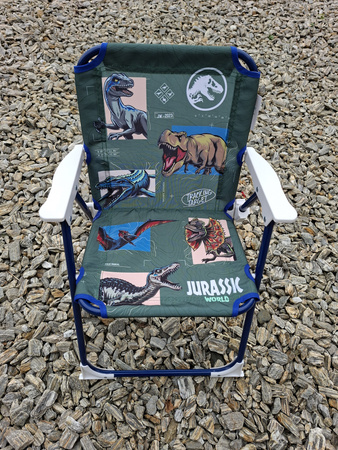 DINOZAUR DINOZAURY KRZESŁO KRZESEŁKO DLA DZIECI NA PLAŻĘ DO OGRODU