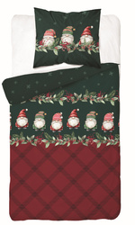 POŚCIEL ŚWIĄTECZNA ŚWIĘTA ZIELONA KRASNAL KRATA BAWEŁNA FLANELA 140X200