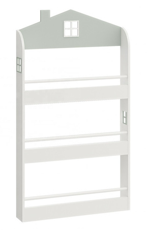 REGAŁ ŚCIENNY DREWNIANY NA KSIĄŻKI DLA DZIECI BIURA PÓŁKA PÓŁKI