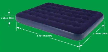 MATERAC DMUCHANY DWUOSOBOWY WELUROWY 191x137