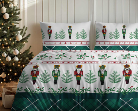 POŚCIEL ŚWIĄTECZNA ŚWIĘTA DZIADEK BAWEŁNA FLANELOWA FLANELA 220X200