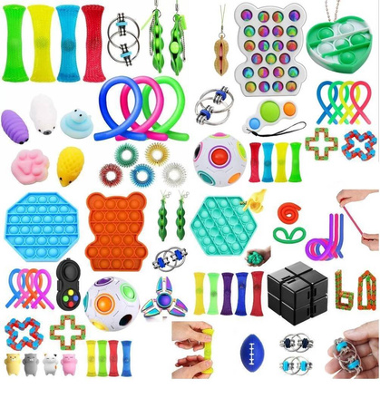 MYSTERY BOX ZESTAW FIDGET TOYS ANTYSTRESOWE POP IT
