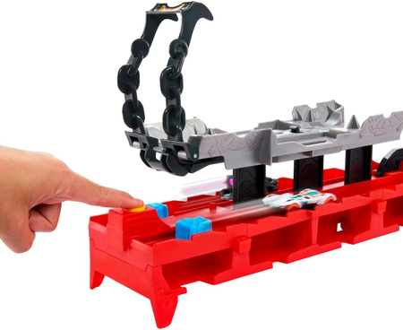 HOT WHEELS DUŻY TRANSPORTER AUTEK 2w1 PODWÓJNY SMOK + 2 autka