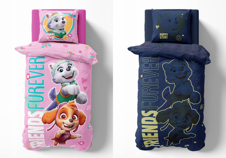 PSI PATROL SKYE PIESKI POŚCIEL ŚWIECĄCA W CIEMNOŚCI ŚWIECI 160x200