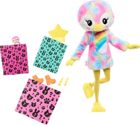 BARBIE CUTIE REVEAL KOLOROWE MARZENIA Lalka w kostiumie zwierzątka PINGIWN
