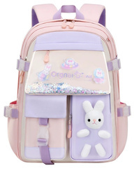 TORNISTER PLECAK SZKOLNY KRÓLIK CEKINY 1-3 SZKOŁY