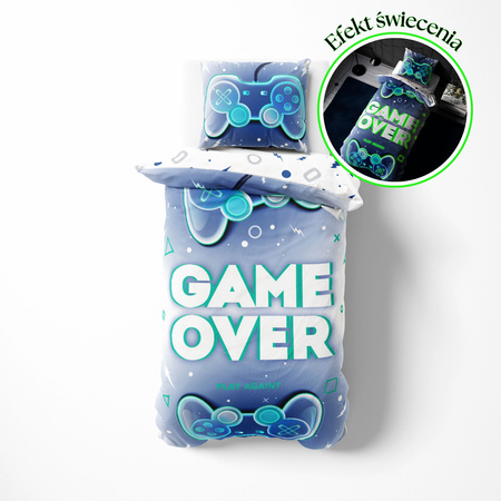 Pościel Game Over 140x200 Świecąca – Idealna dla Małych i Dużych Graczy