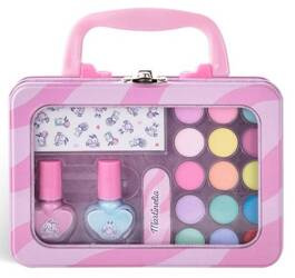 MARTINELIA ZESTAW KOSMETYKÓW WALIZKA KUFEREK LAKIERY OZDOBY CIENIE