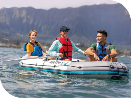 Ponton MARINER 4 osobowy pompka wiosła INTEX 68376