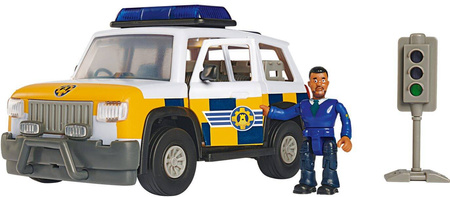STRAŻAK SAM JEEP POLICYJNY FIGURKA MALCOLM SAMOCHÓD TERENOWY I AKCESORIA
