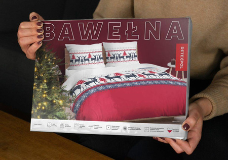 Pościel Świąteczna Święta Renifery Bawełna 160x200